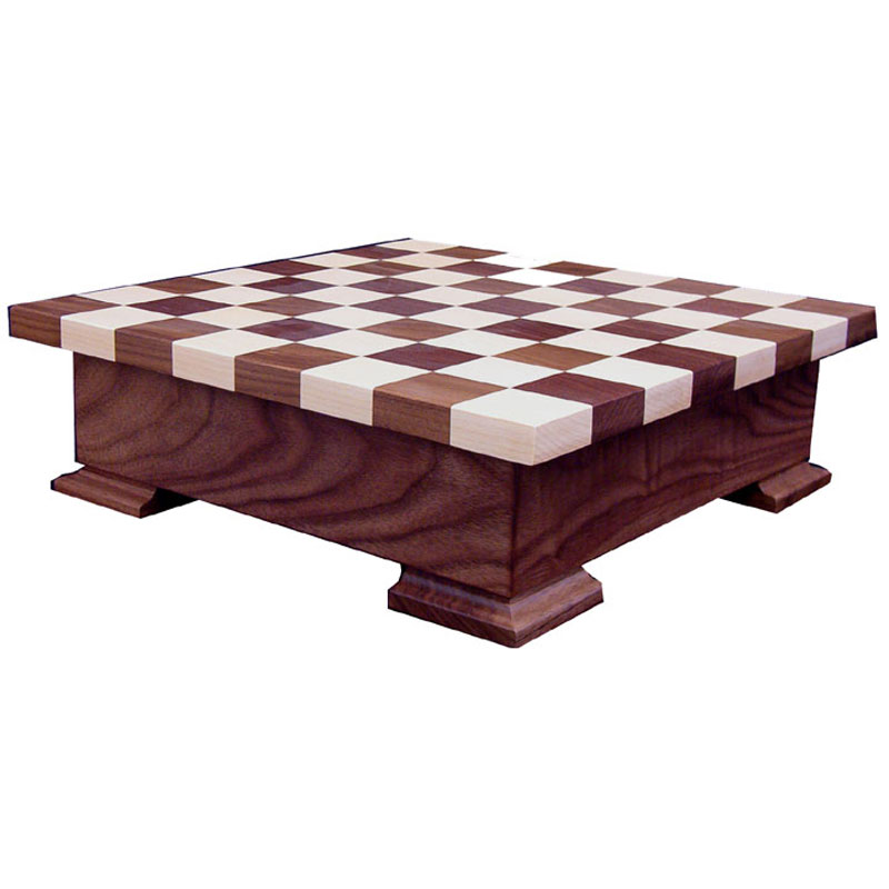 Checker Board w/ Base and wooden pieces