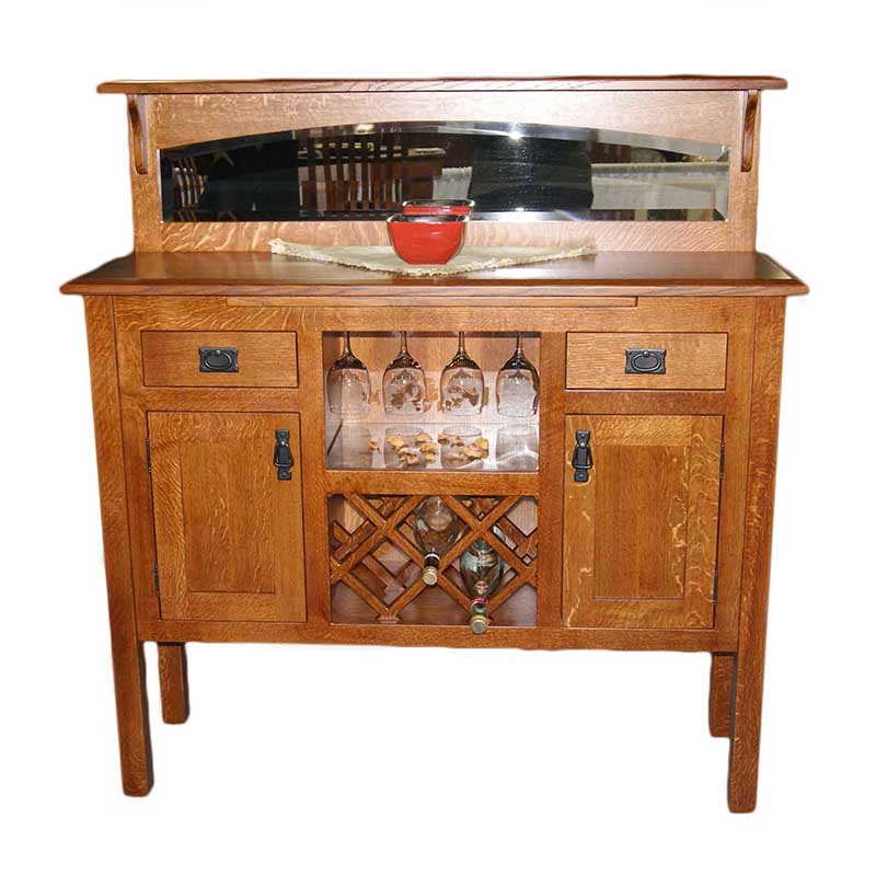 Linway Mission Sideboard with Wine Storage
