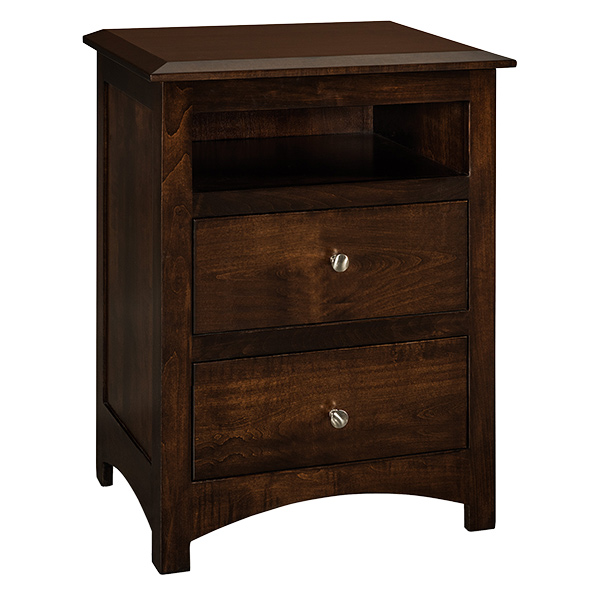 Finland 2 Drawer Nightstand with Opening
