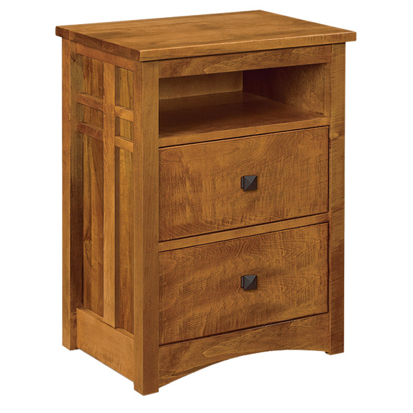 Kascade 2 Drawer Nightstand with Opening