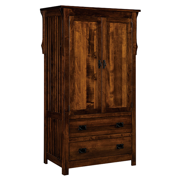 Stick Mission 2 Drawer Armoire