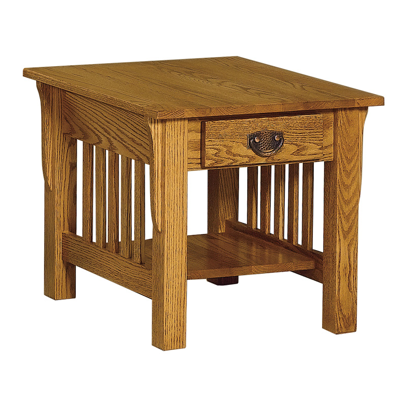Mission End Table 22"W