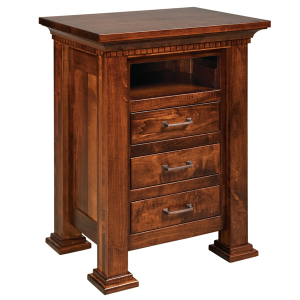 Empire 3 Drawer Nightstand with Opening