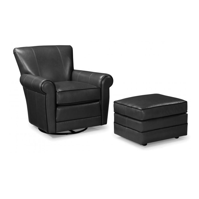 514 Swivel Chair / Ottoman - Leather