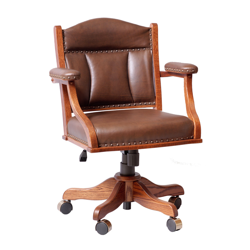 Low back office top chair with arms