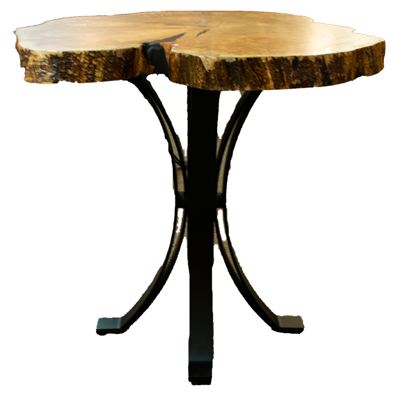Live Edge Pub Table - Spalted Wormy Maple
