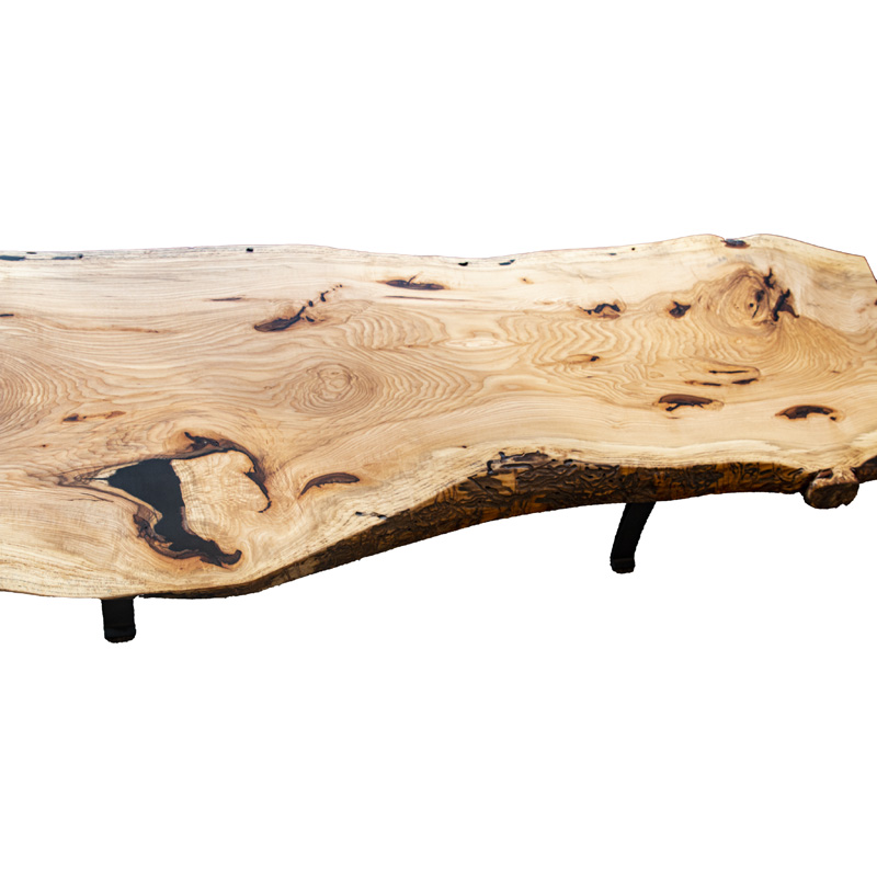 Live Edge Sofa Table - Rustic Hickory