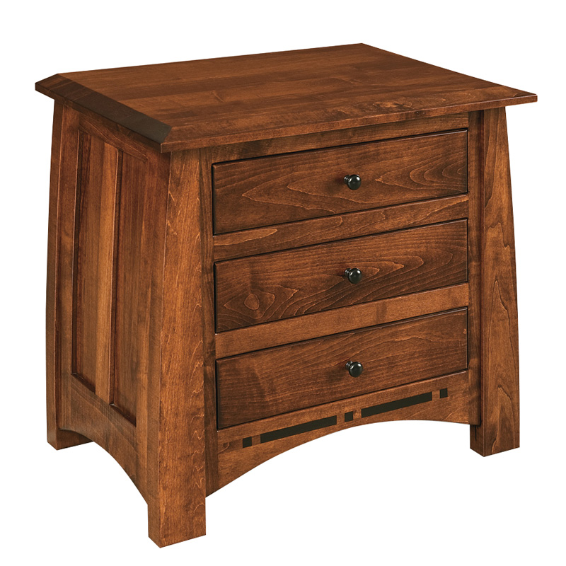 Boulder Creek 3 Drawer Nightstand 26"H