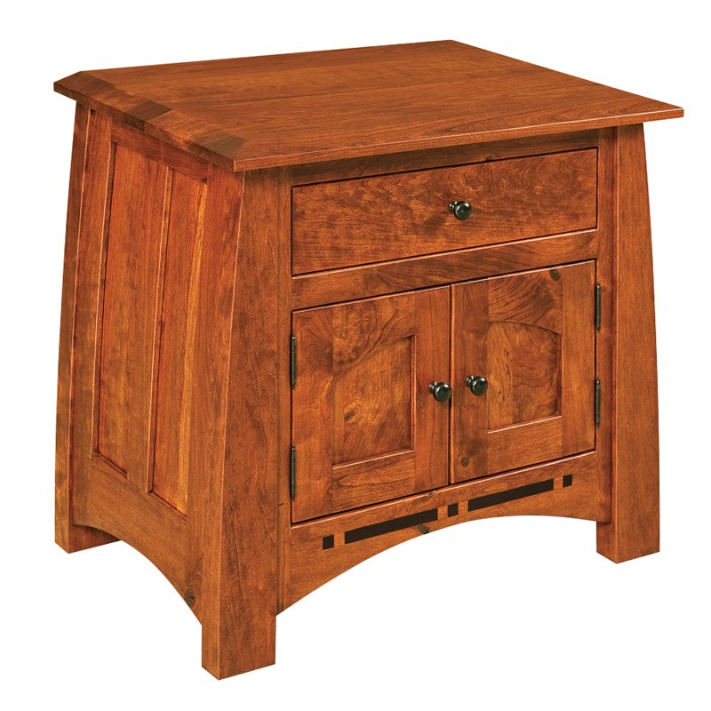 Boulder Creek 1 Drawer, 2 Door Nightstand 26\"H