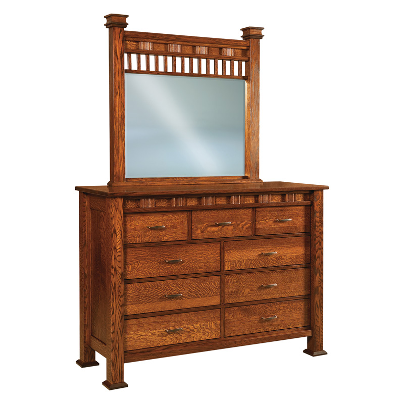 Sequoyah 9 Drawer Dresser 60-1/2"W x 44"H