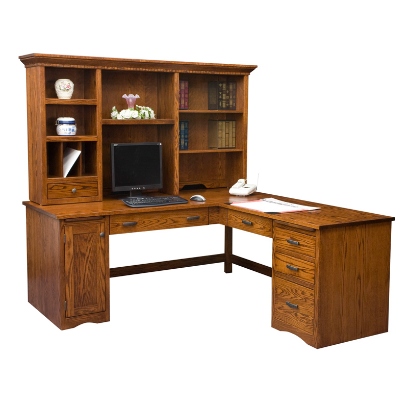 Mission Computer Desk With Return Open Back Shipshewana