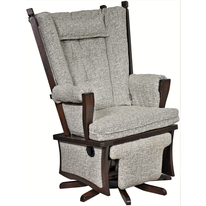 Ashland Swivel Glider with Padded Arms
