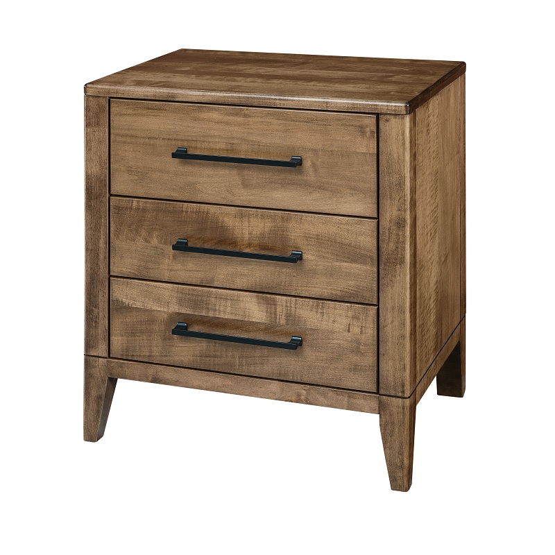 Sandalwood 3 Drawer Nightstand