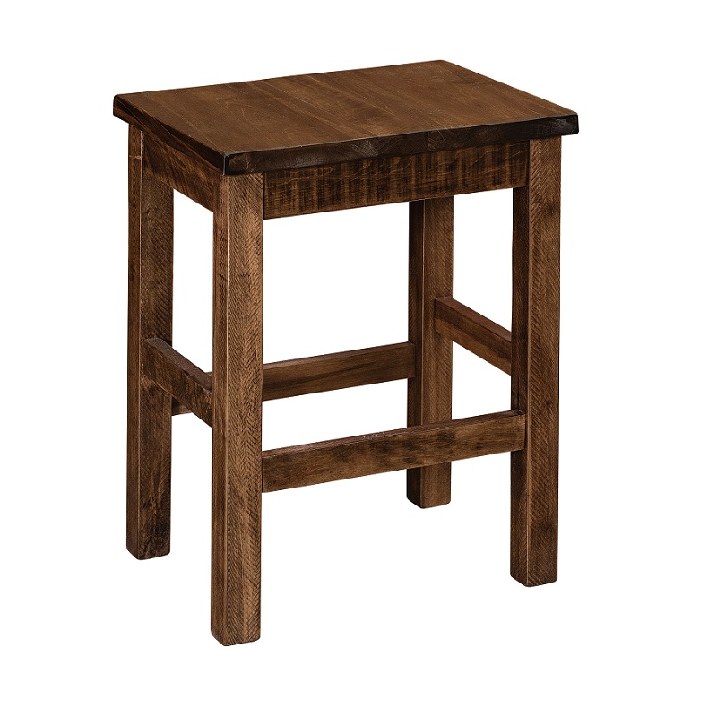 Aldine Barstool - Rough Sawn