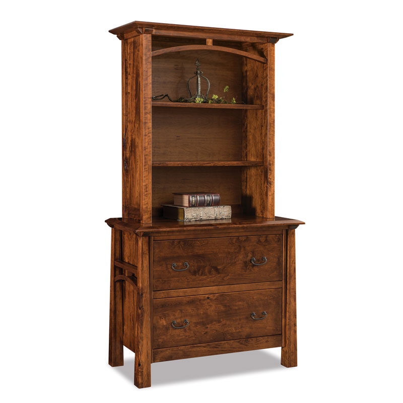 Bookcase with lateral shop file drawer
