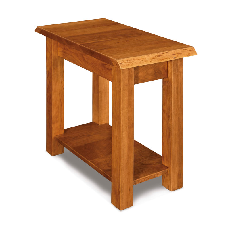 Timbra Chair Side End Table w/ Live Edge Top