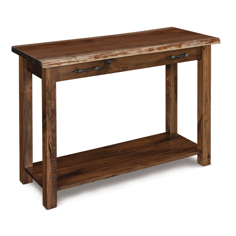 Timbra Open Sofa Table w/ Live Edge Top