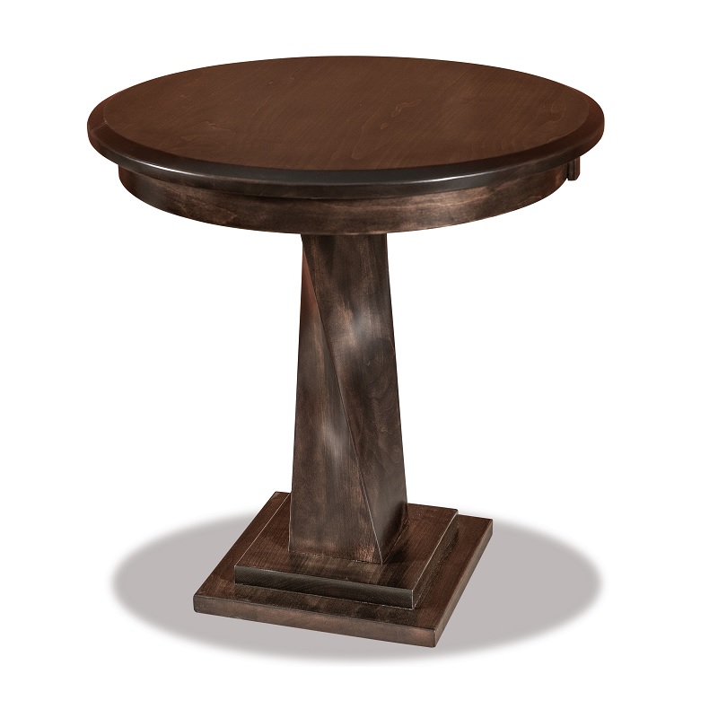 Leonard Round Pedestal End Table