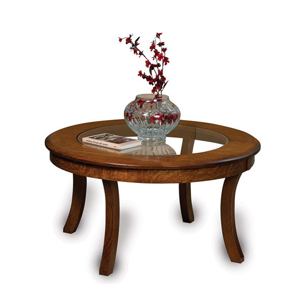 Sierra Round Glass Top Coffee Table, Glass Top Round Coffee Tables