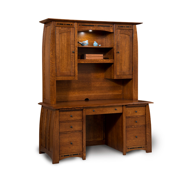 Boulder Creek Desk w/ Hutch Top 65\"W