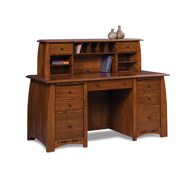 Boulder Creek Desk w/ Topper 65\"W