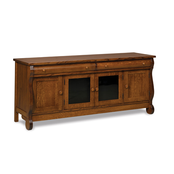 Old Classic Sleigh 4 Door TV Stand, 72"W