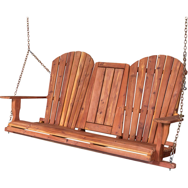 Adirondack Porch Swing Cedar Amish Outdoor Cedar, Amish Furniture