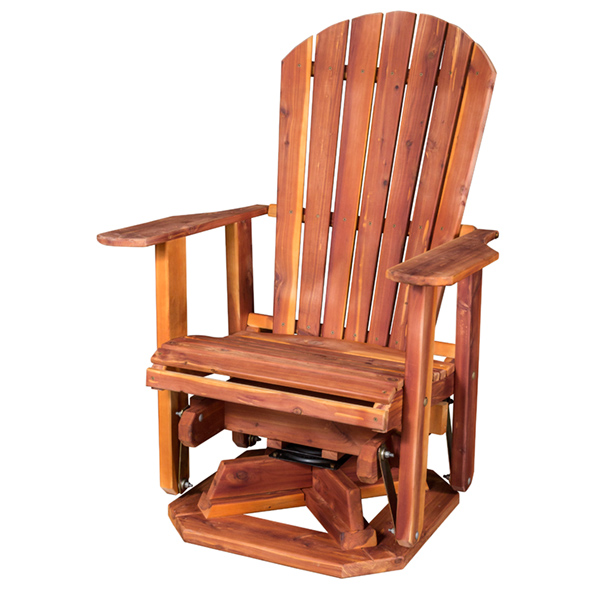 Adirondack Swivel Glider - Cedar Amish Outdoor Cedar ...