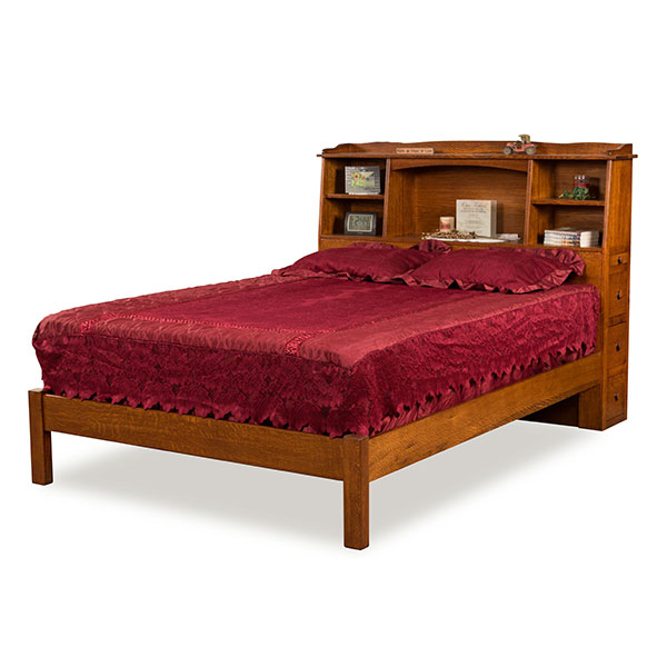 Bookcase Bed With Drawers Shipshewana, Mission Style Bookcase Headboard