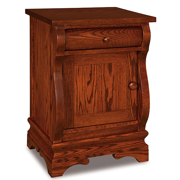 Chippewa Sleigh 1 Drawer 1 Door Nightstand