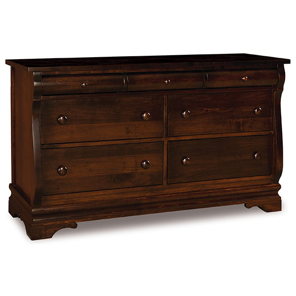 Chippewa Sleigh 7 Drawer Dresser 58"