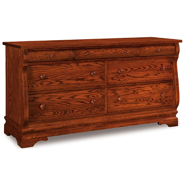 Chippewa Sleigh 7 Drawer Dresser 65\"