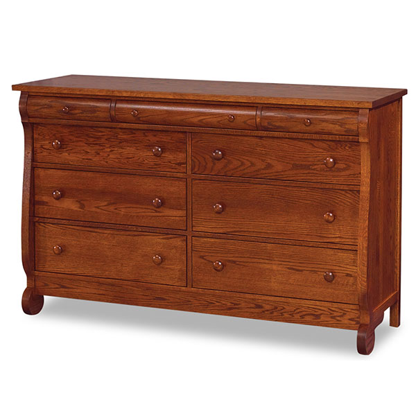 Old Classic Sleigh 9 Drawer Dresser 65\"