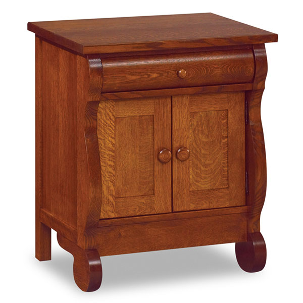 Old Classic Sleigh 1 Drawer, 2 Door Nightstand