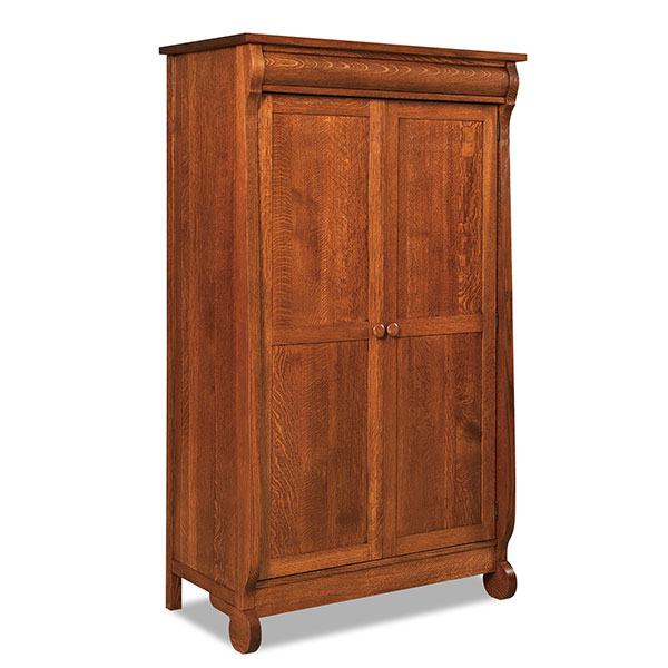 Old Classic Sleigh Wardrobe Armoire