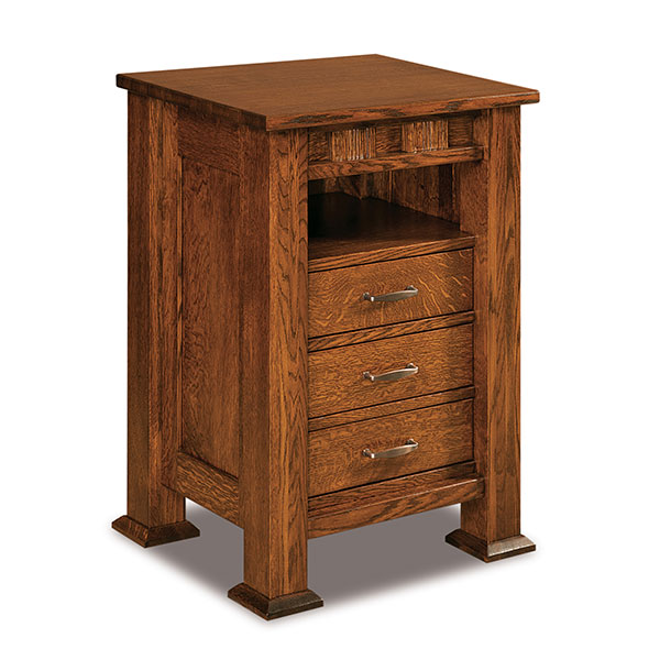 Sequoyah 3 Drawer Nightstand w/ Opening