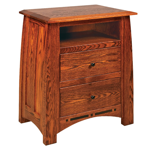 Boulder Creek 2 Drawer Nightstand with Opening