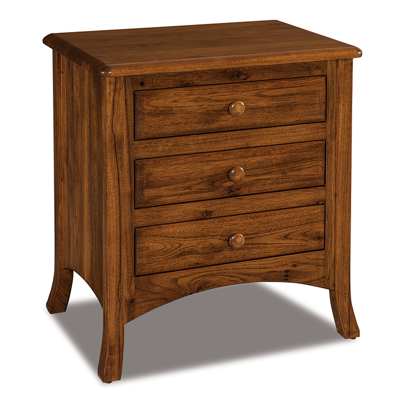 Carlisle 3 Drawer Nightstand 28\"H