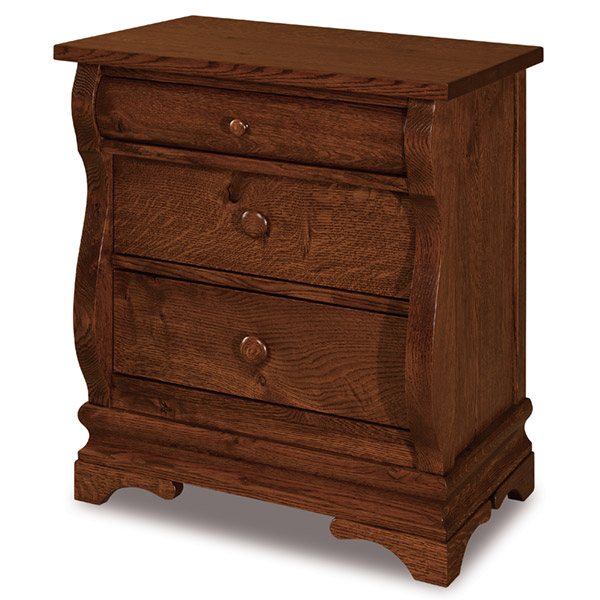 Chippewa Sleigh 3 Drawer Nightstand