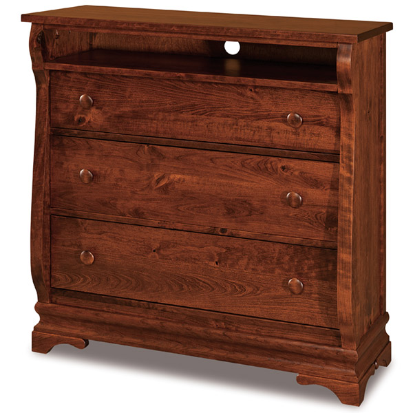 Chippewa Sleigh 3 Drawer Media Chest