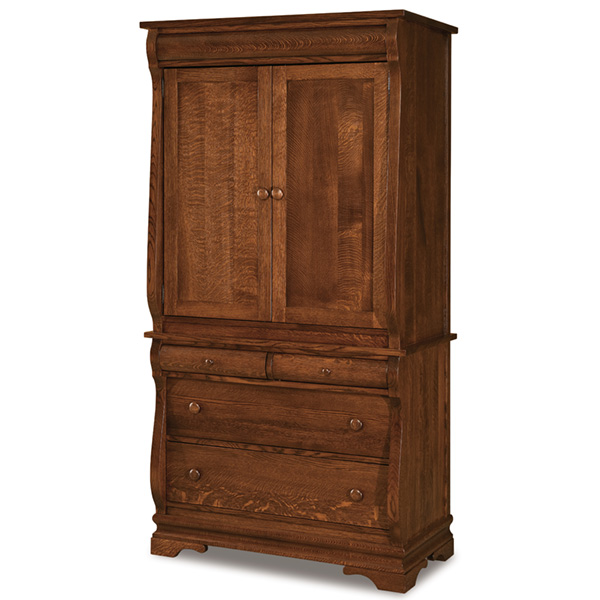 Chippewa Sleigh Armoire 4 drawer