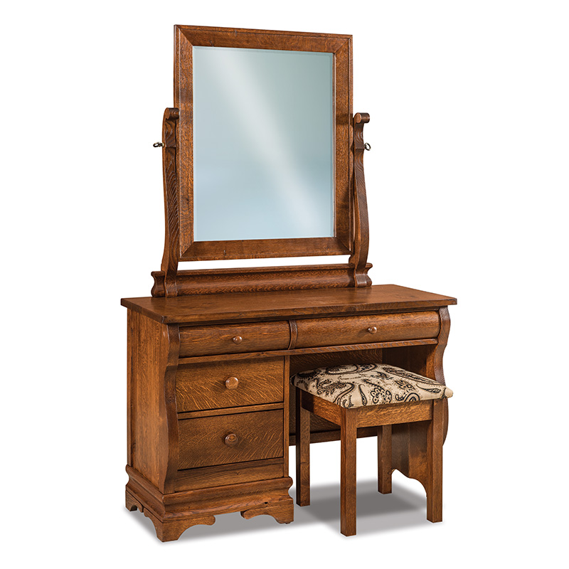 Chippewa Sleigh Vanity Dresser with Bench