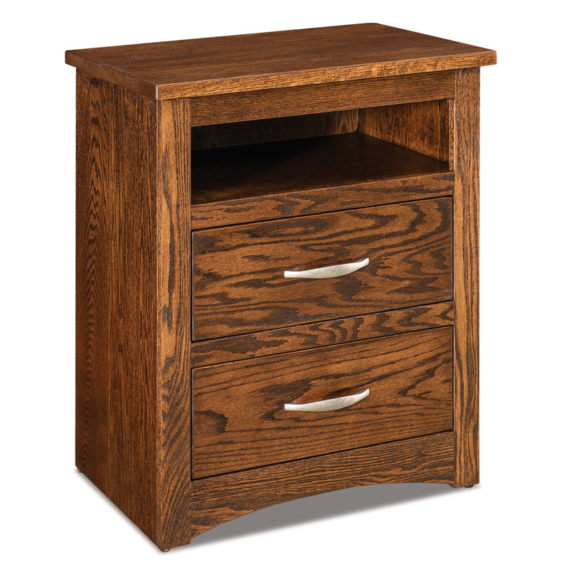 Denver 2 Drawer Nightstand with Opening