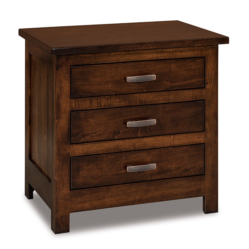 Flush Mission 3 Drawer Nightstand 25\"H