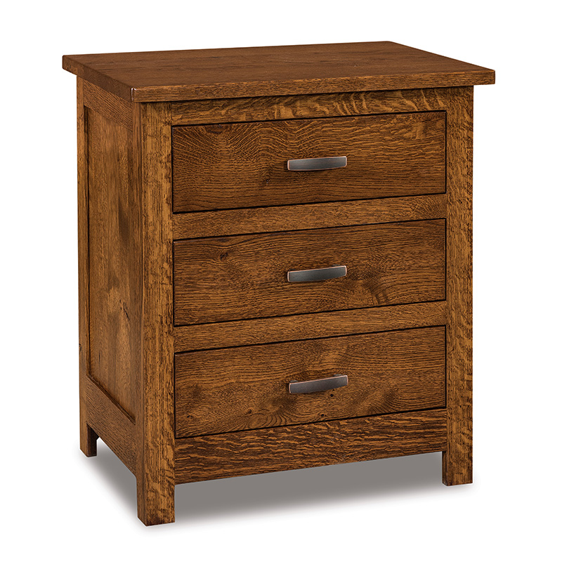 Flush Mission 3 Drawer Nightstand 29.5\"H