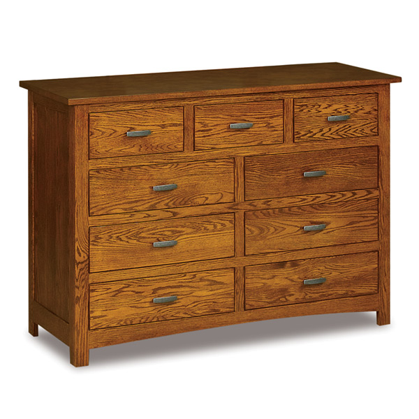 Flush Mission 9 Drawer Mule Dresser 59"W