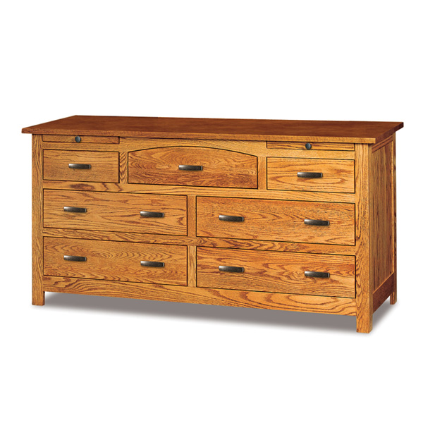 Flush Mission 7 Drawer, 2 Jewelry Drawer Dresser