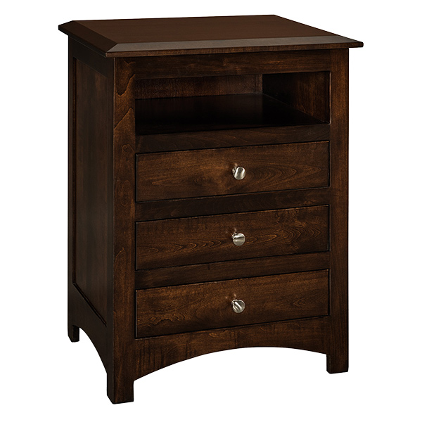 Finland 3 Drawer Nightstand with Opening