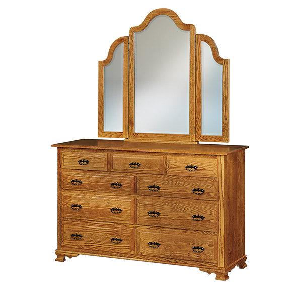 JR Heritage 9 Drawer Dresser 66\"W