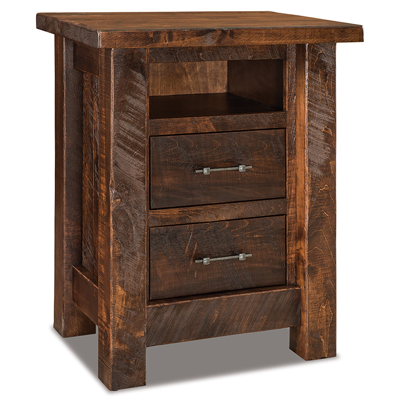 Houston 2 Drawer Nightstand with opening
